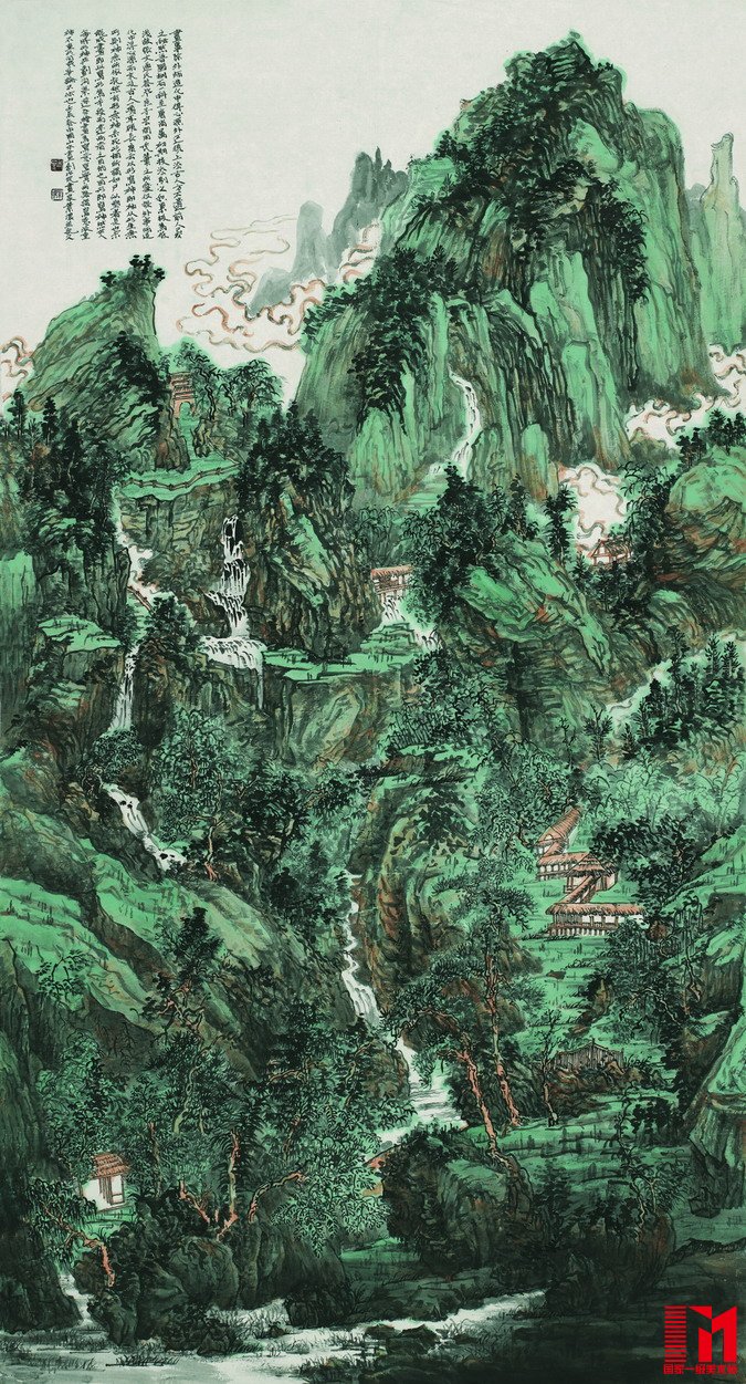 叶浓作品：溪山春云(180X97)