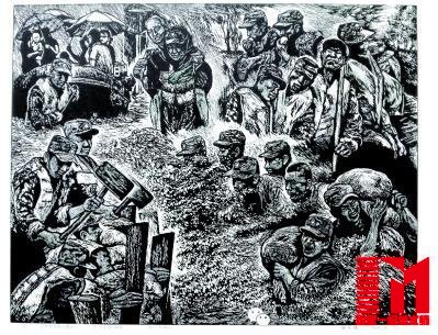 美协画家集体写生 用画笔“定格”抗洪救灾时刻