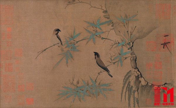 宋 宋徽宗《竹禽图》